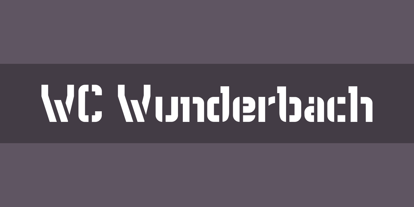 Шрифт WC Wunderbach